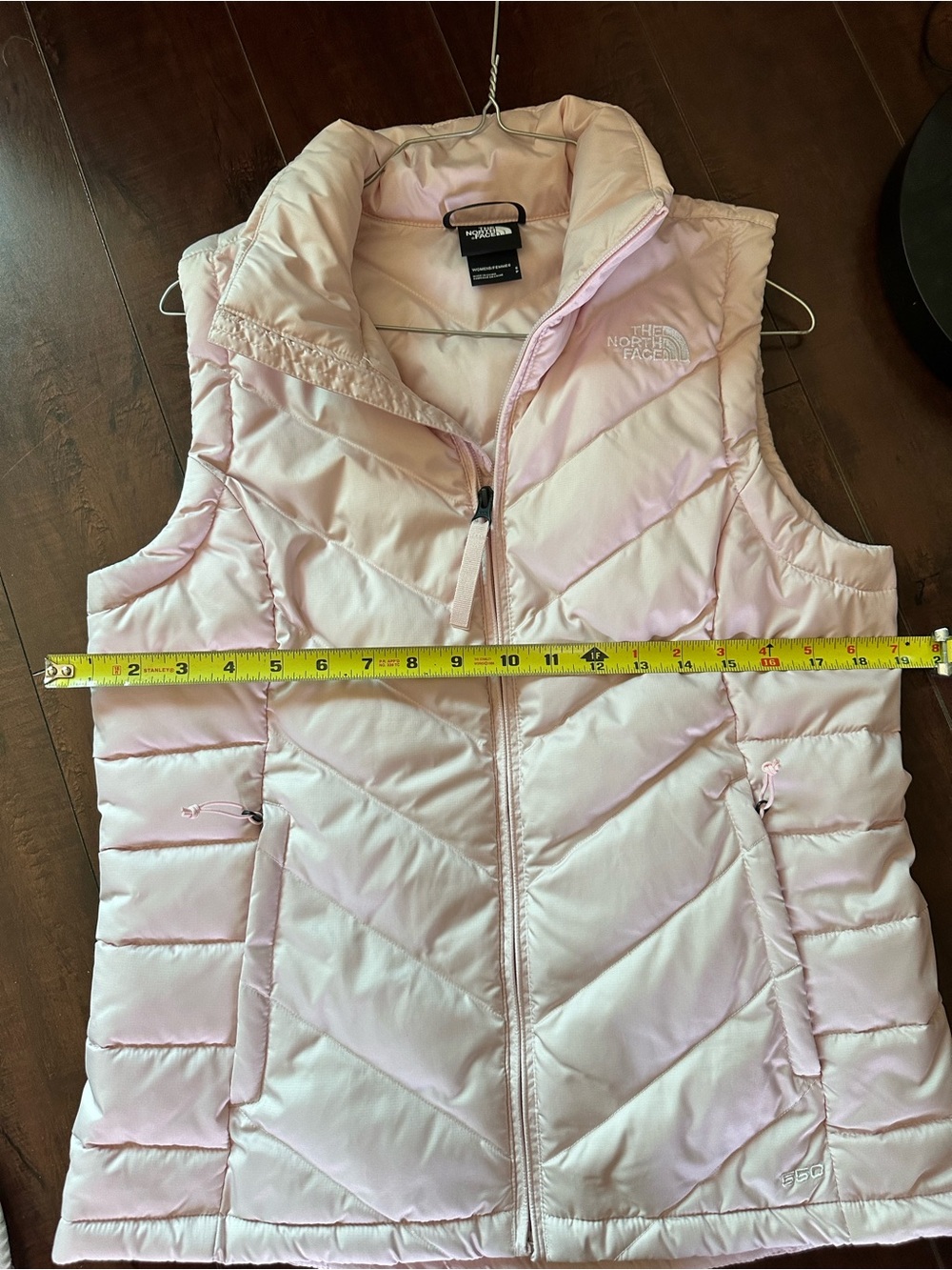 The North Face Pale Pink Quilted Puffer Vest - Picture 3 of 7